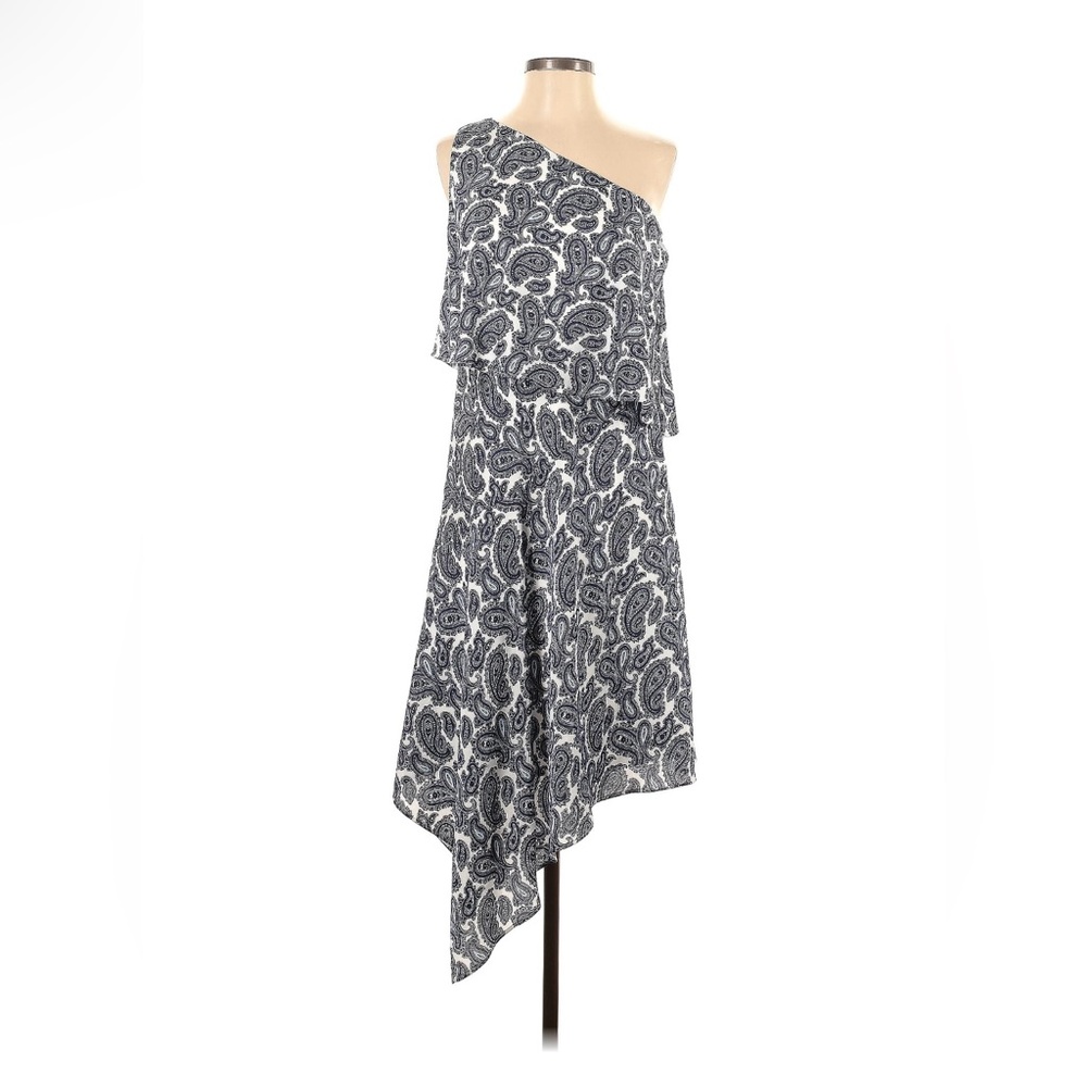Banana Republic One-Shoulder Paisley Dress